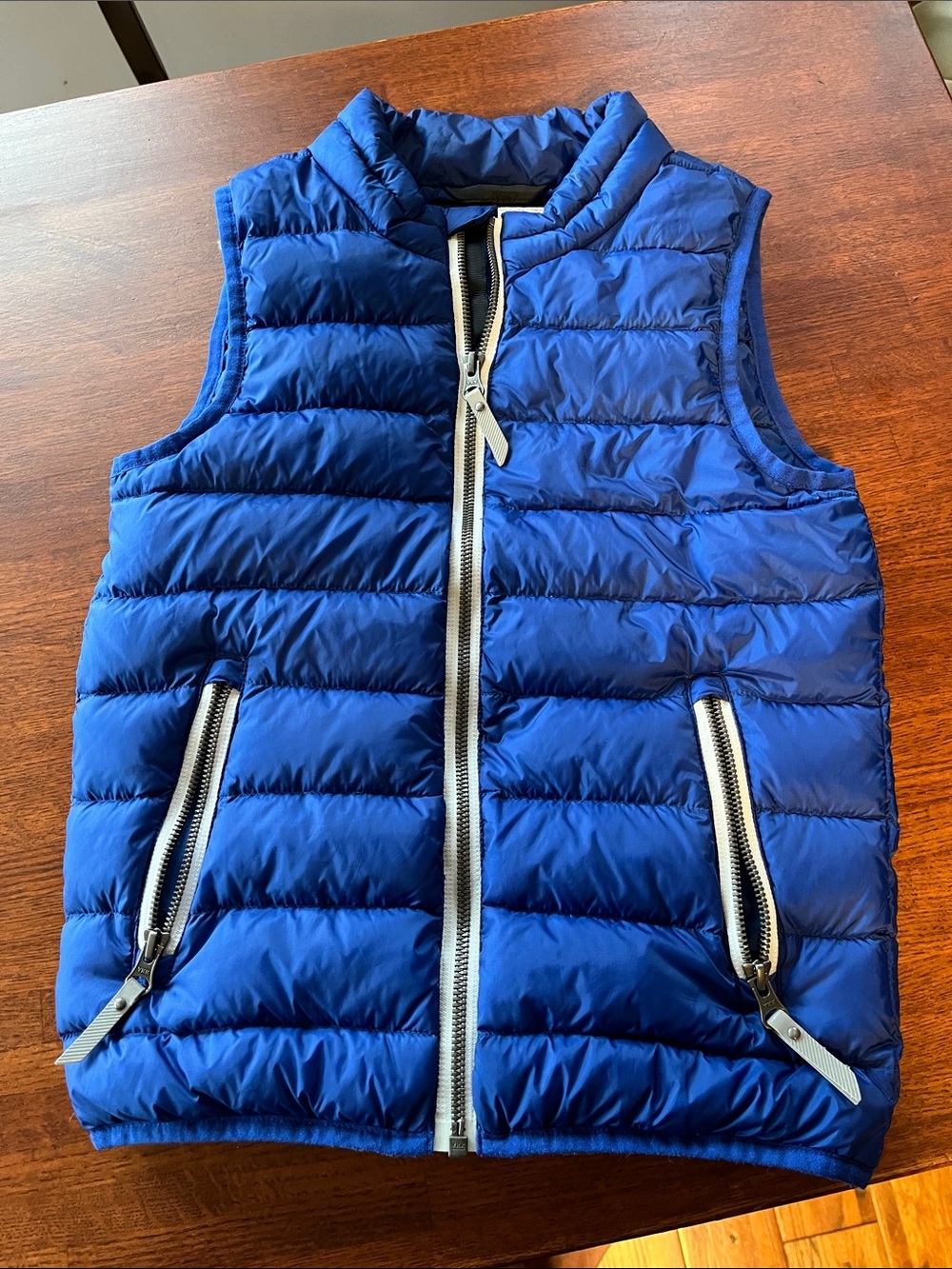 Hanna Andersson Kids Blue Puffer Vest - Lightweight Quilted Jacket -Size 8 (130)